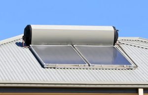 How does a solar hot water system function